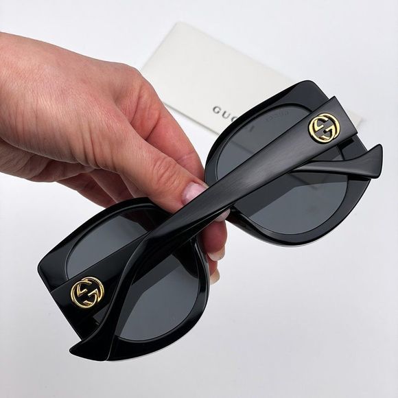 ?Gucci GG1257S 001 Sunglasses Black Grey Butterfly Oversized Women main image 3